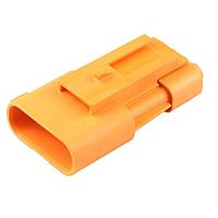 Molex 207778-1603 Plug Assembly Squba 3.6 Sealed Plug Assembly, 3.60mm Pitch, 3 Circuits, Single Row, Glow-Wire Capable, with Clipslot, Key F, Orange, UL1007/UL1061 Compatible