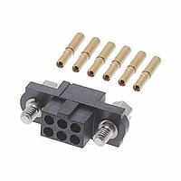 Harwin M80-4600605 Wire Housings 3+3 POS FEM +J/S LG BORE GOLD