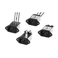 AMP Connectors - TE Connectivity 1EF2F Inlets 1A IEC-1/4" FASTON RHT ANG FLNG MNT